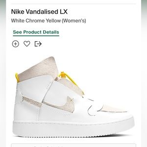 Nike Vandalised LX - White Chrome Yellow - High Top Airforce Sneaker